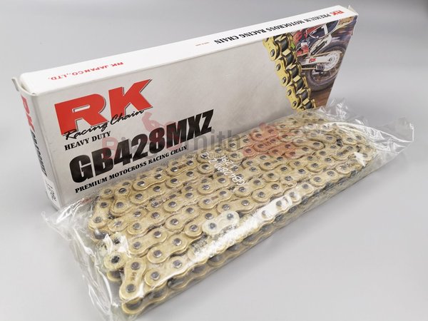 Kette RK 428 MXZ Gold mit Clipschloss  / RK Racing Chain