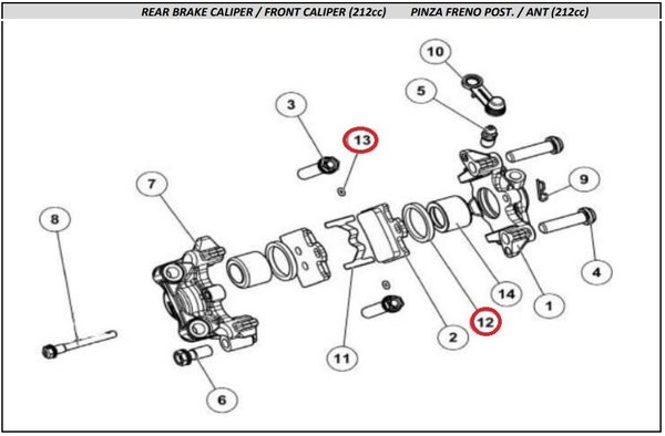 OHVALE  GP-0 O-Ring-Set Reparatur / Formula 2-Kolben Bremse O-Ring Set