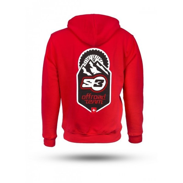 S3 Parts hodded Pullover / S3 Hoodie Offroad Team sweater Adult - red