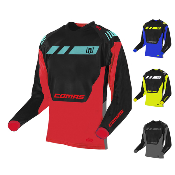COMAS Race Series Trial Trikot / Trial Shirt langarm  - gelb / schwarz