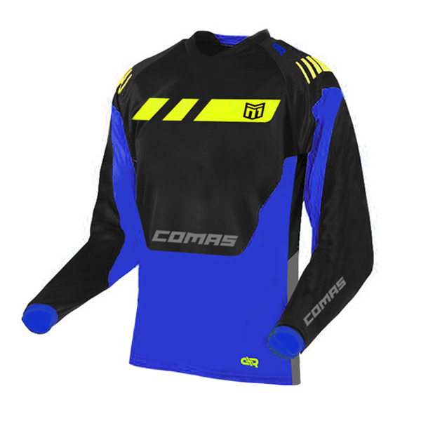 COMAS Race Series Trial Trikot / Trial Shirt langarm  - blau / schwarz