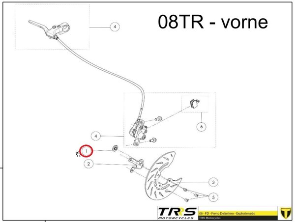 TRS On-E Kids Spacer passend für Bremsscheibenschutz Vorderrad | 08002TE100