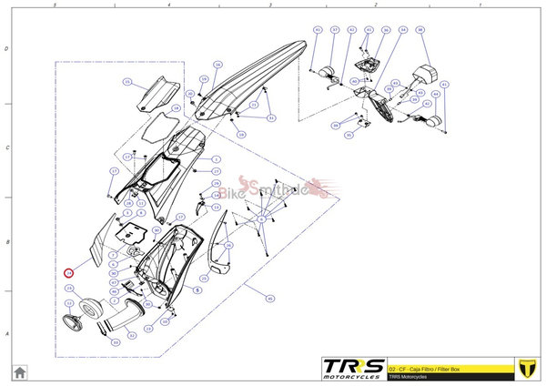 TRS Motorcyle TRRS Hitzeschutz Luftfilterkasten | 02011TR100