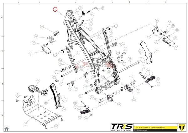 TRS Motorradrahmen (WEISS) | 01001TR101