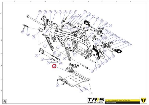TRS Motorschutzgummi / Protektor Kurbelgehäuse | 01039TR100